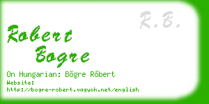 robert bogre business card